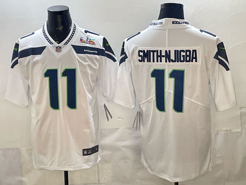Men 2026 Seattle Seahawks #11 Smith-Njigba White Nike Limited NFL Jersey 017